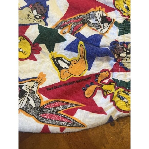 Vintage Looney Tunes Warner Bros Shorts 1994 Pro Spirit Size L USA Elastic Waist - Picture 5 of 10